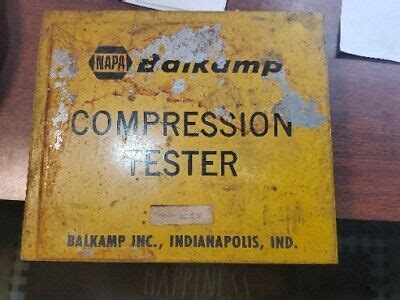 Vintage Balkamp Compression Tester Kit Indianapolis IND NAPA